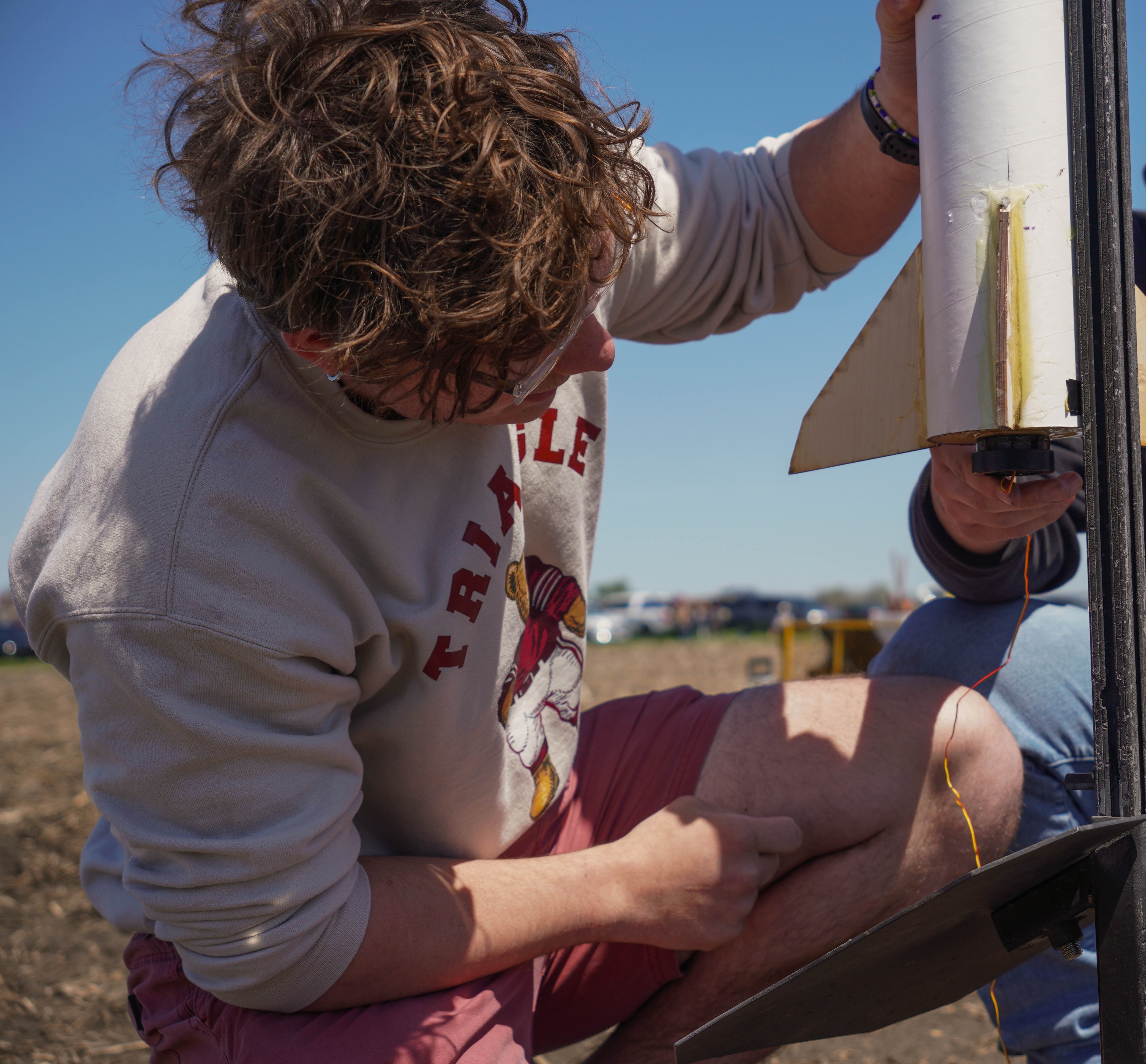 Me setting up my rocket